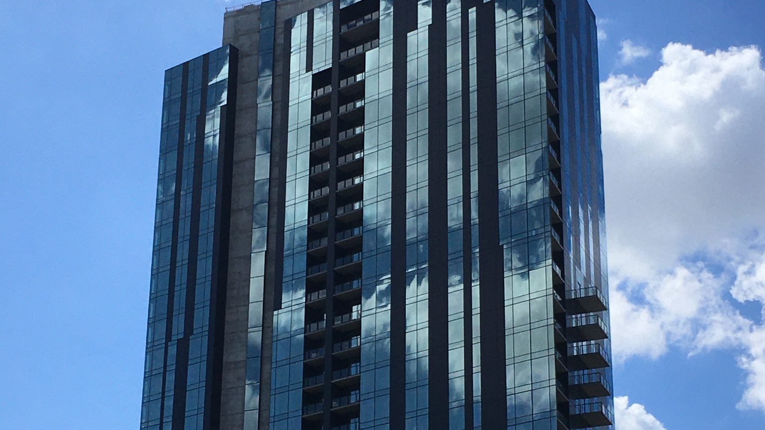 70 Rainey tower on the Austin skyline