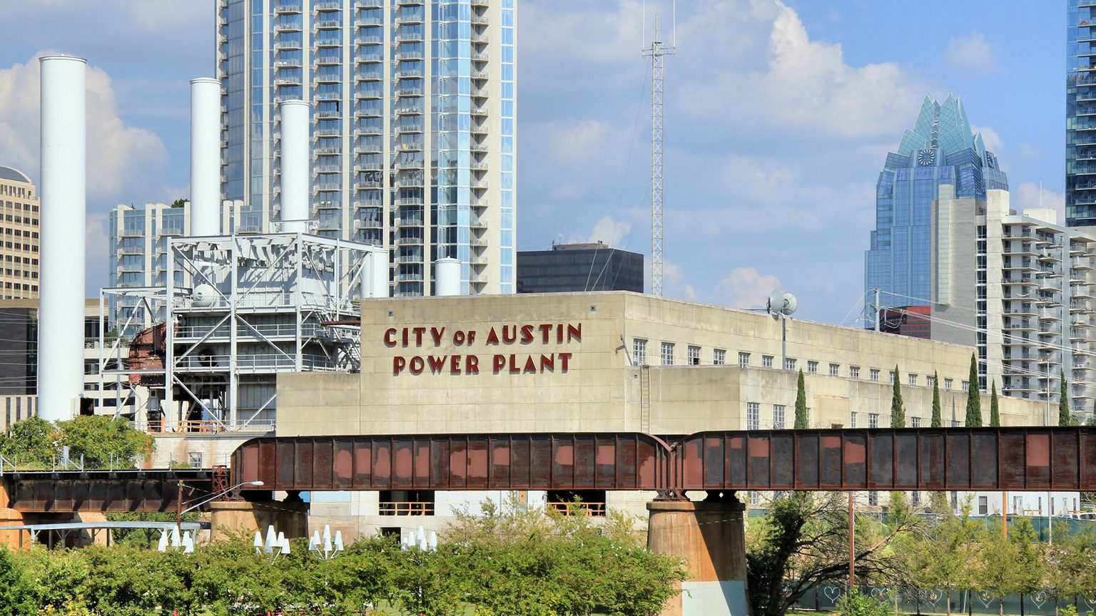 The historic Seaholm Power Plant in downtown Austin