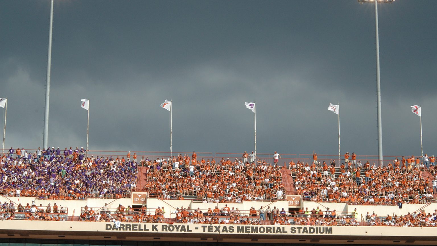 Storm clouds building over Austin, Texas