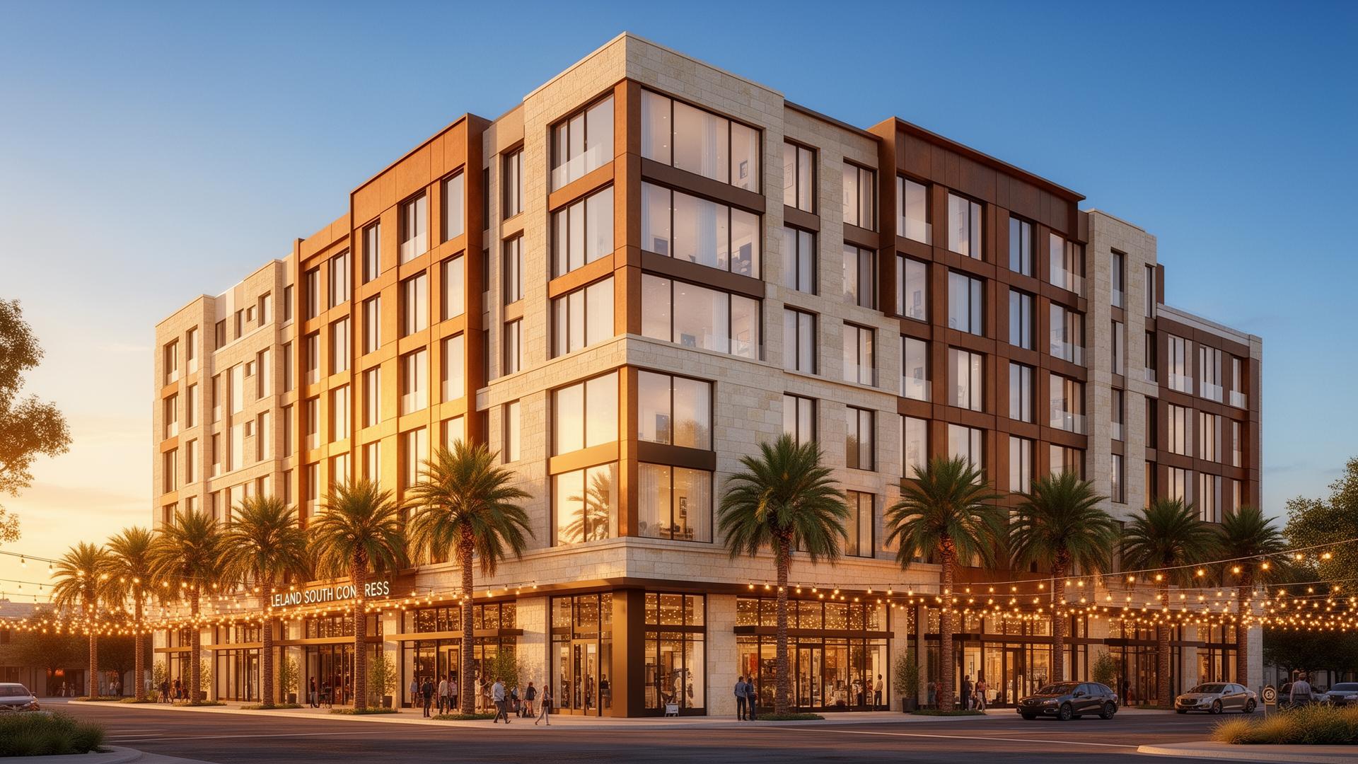 Leland South Congress pre-construction rendering, Austin