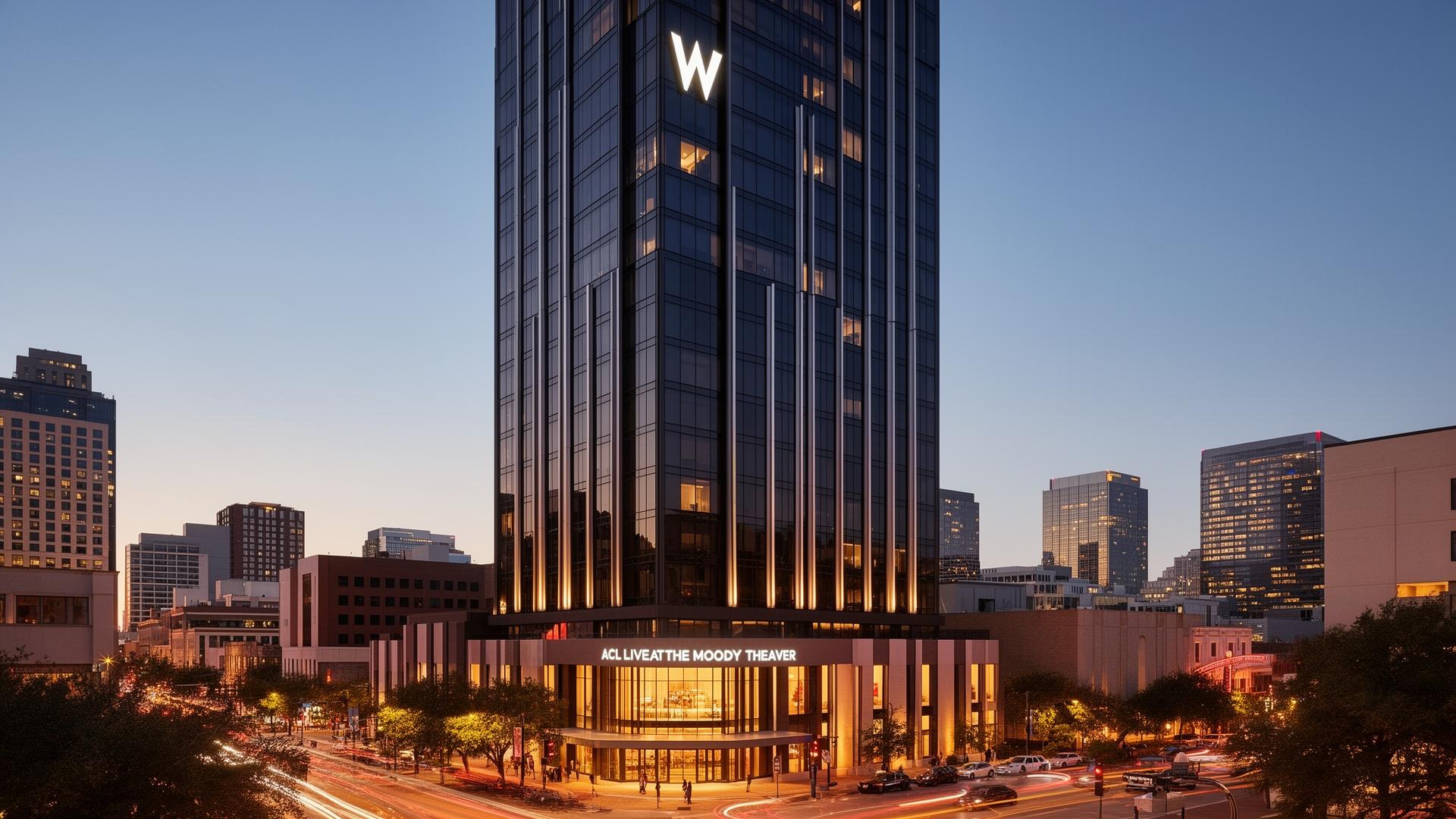 W Austin Residences condo tower at 210 Lavaca St, Austin TX