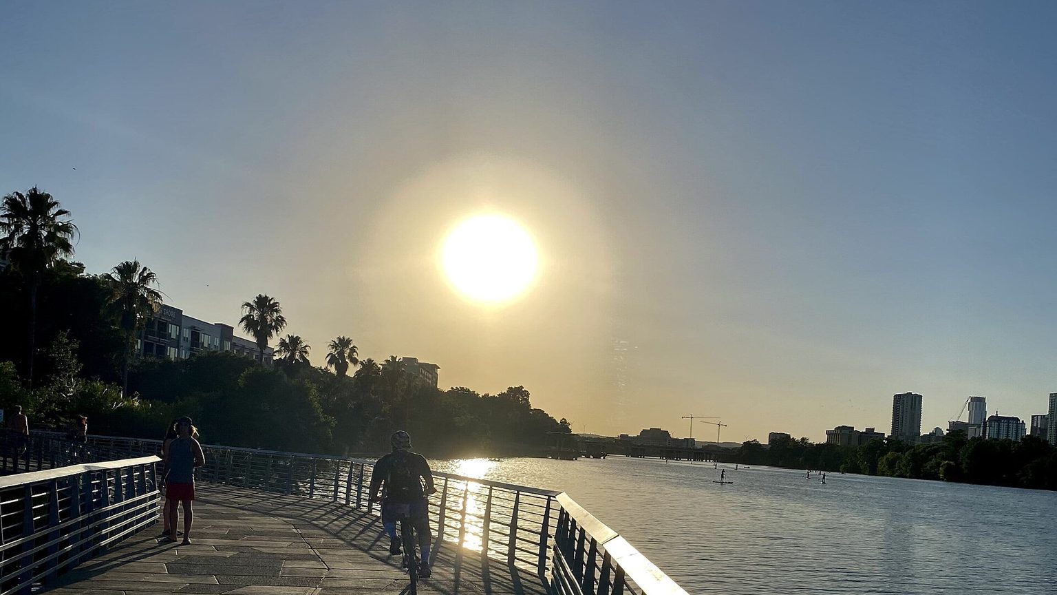 Boardwalk trail along Lady Bird Lake in Austin